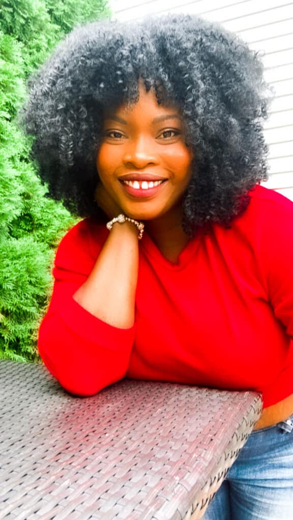 Kerri-Ann In a red sweater