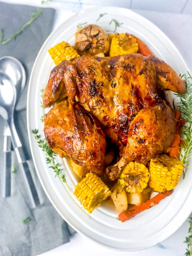 herb garlic roasted chicken _0462