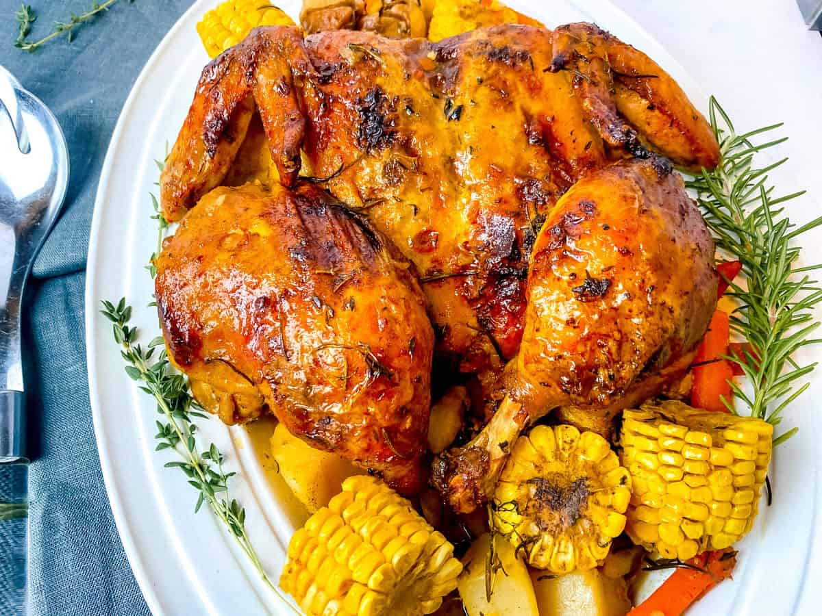 herb garlic roasted chicken _0480